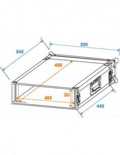 ROADINGER Rack Profi 2U 45cm 2