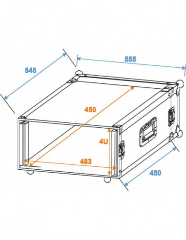ROADINGER Rack Profi 4U 45cm