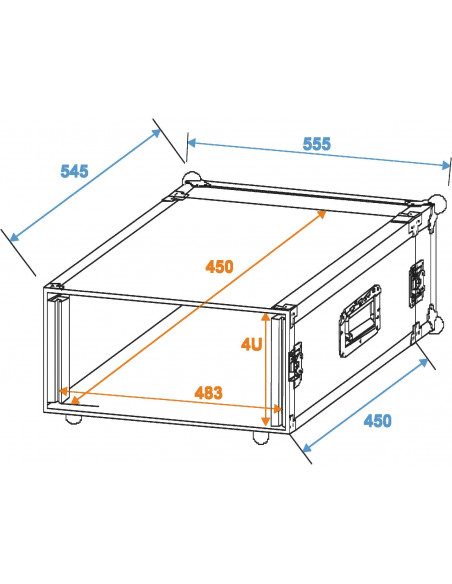 ROADINGER Rack Profi 4U 45cm