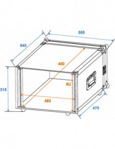 ROADINGER Rack Profi 6U 45cm 2