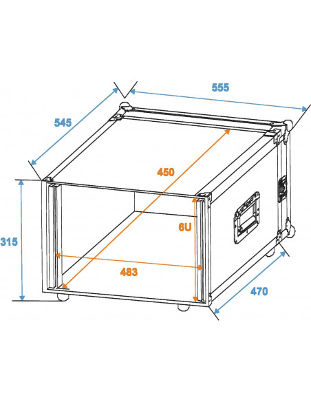 ROADINGER Rack Profi 6U 45cm
