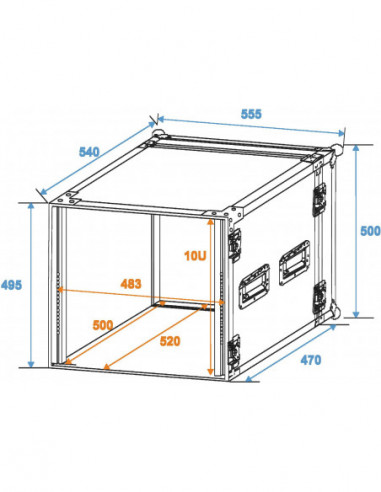 ROADINGER Rack Profi 10U 45cm