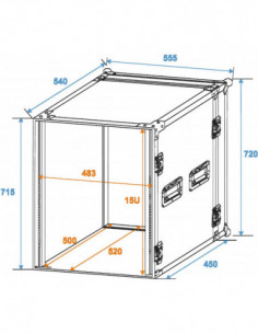 ROADINGER Rack Profi 15U 45cm 2
