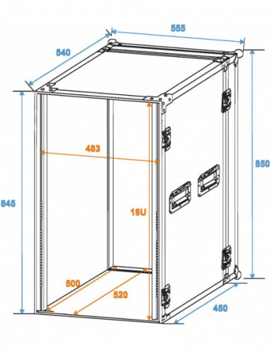 ROADINGER Rack Profi 18U 45cm