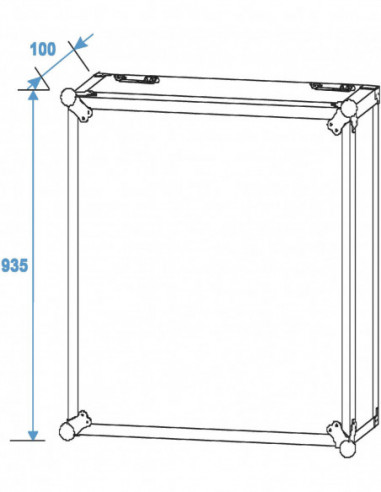 ROADINGER Rack Profi 20U 45cm with...