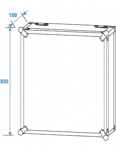 ROADINGER Rack Profi 20U 45cm with wheels