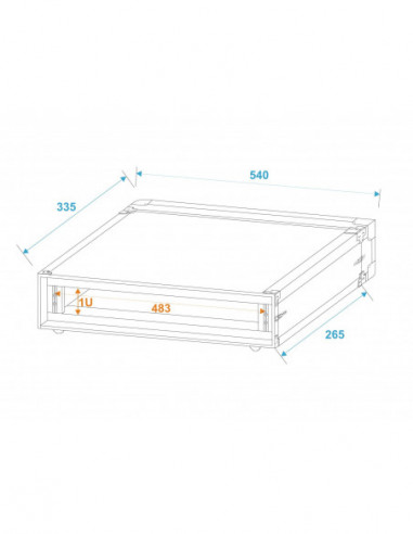 ROADINGER Rack Profi 1U 25cm