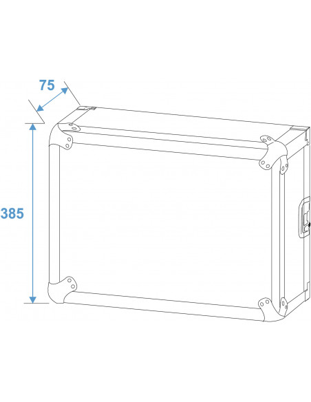 ROADINGER Rack Profi KM 8U 55cm with wheels