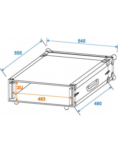 ROADINGER Amplifier Rack PR-1, 2U,...