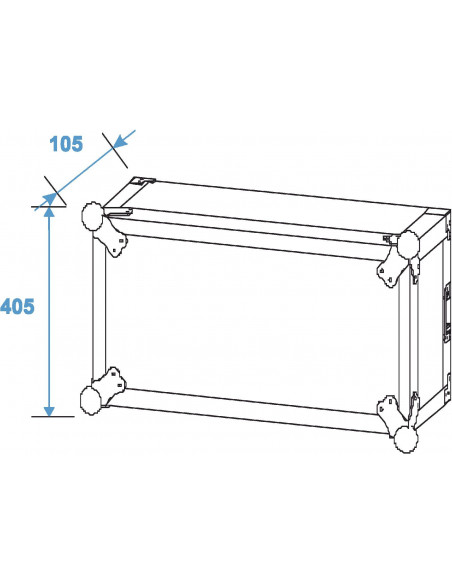 ROADINGER Amplifier Rack PR-2ST, 8U, 57cm deep