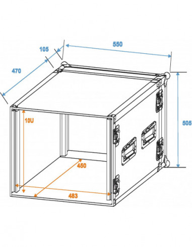 ROADINGER Amplifier Rack PR-2, 10U,...