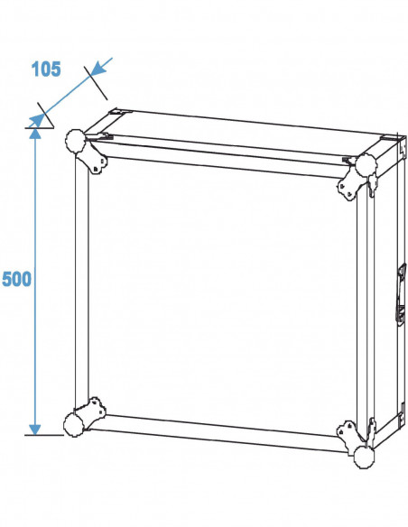 ROADINGER Amplifier Rack PR-2ST, 10U, 57cm deep