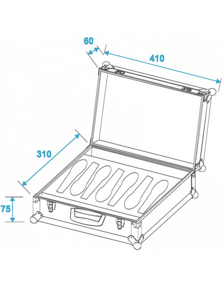 ROADINGER Microphone Case Road 7 Microphones black