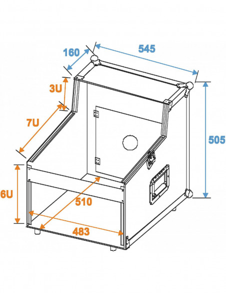 ROADINGER Special Mixer/CD Player Case 3/7/6U