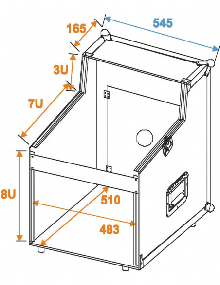 ROADINGER Special Mixer/CD Player Case 3/7/8U