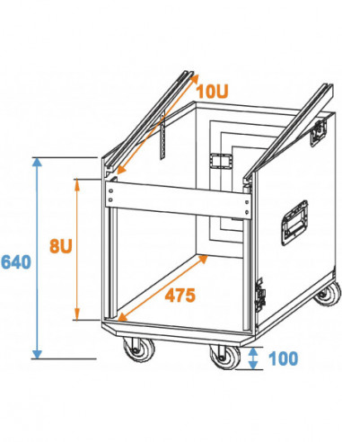 ROADINGER Special Combo Case Pro, 8U...