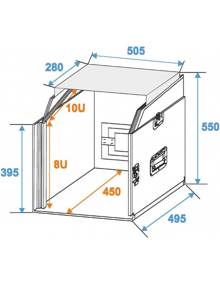 ROADINGER Special Combo Case LS5 Laptop-Desk, 8U