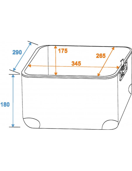 ROADINGER Record Case ALU 50/50, rounded, bk