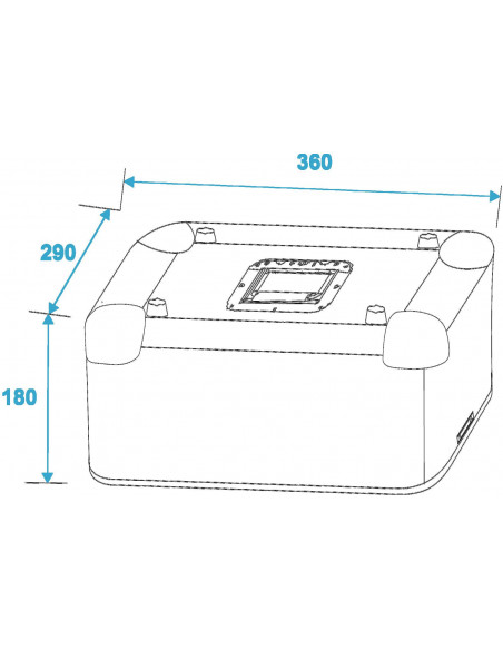 ROADINGER Record Case ALU 50/50, rounded, bk