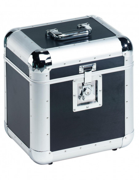 ROADINGER Record Case ALU 75/25, rounded, bk