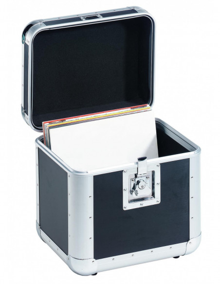 ROADINGER Record Case ALU 75/25, rounded, bk