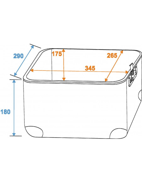 ROADINGER Record Case ALU 50/50, rounded, dark blue