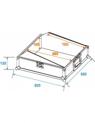 ROADINGER Mixer Case Pro MCBL-19, 12U