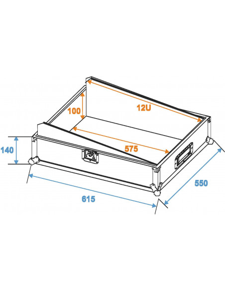 ROADINGER Mixer Case Pro MCB-19 sloping, bk, 12U