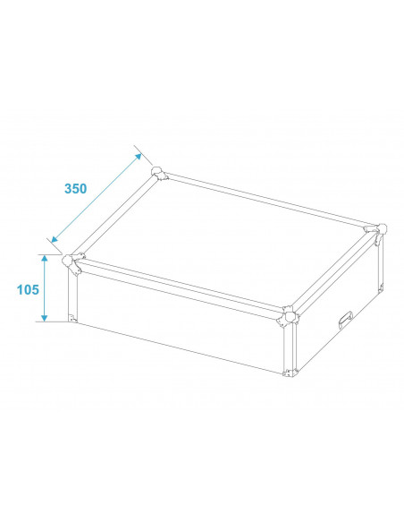 ROADINGER Mixer Case Pro MCV-19, variable, bk 6U