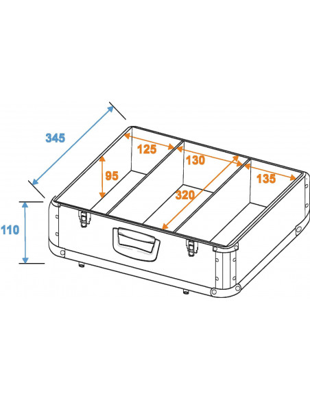 ROADINGER CD Case ALU digital booking rounded blue