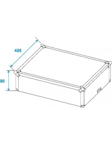 ROADINGER Turntable Case Tour Pro black -B-