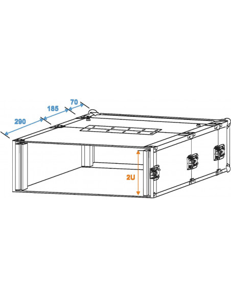 ROADINGER Double CD Player Case Tour Pro, 2U, black
