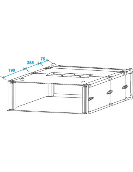 ROADINGER Double CD Player Case Tour Pro 3U black
