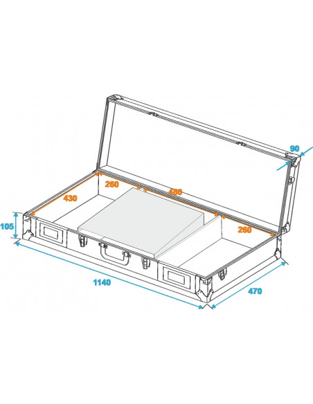 ROADINGER Universal Console DS-1 2xCD/1xM-19 LT bk