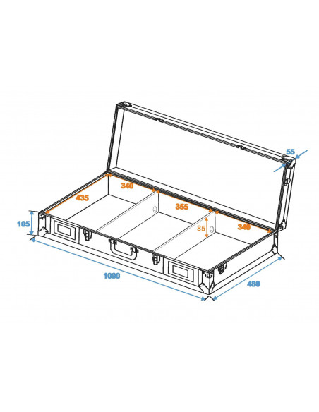 ROADINGER Universal Console 1090x480x155 foam si
