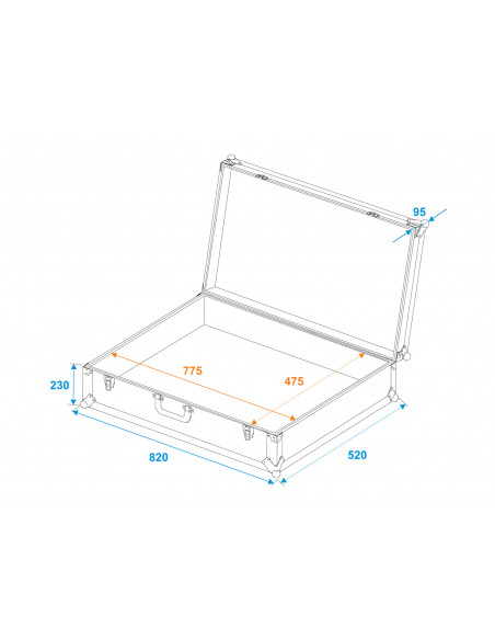 ROADINGER Universal Case Tour Pro 82x32x52 black