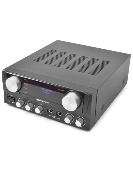 SkyTronic Amplificador de Karaoke com Display 2x50W