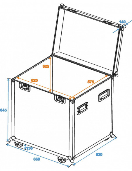 ROADINGER Universal Tour Case 60cm with wheels Pro