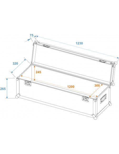 ROADINGER Universal Case Pro 120x30x30cm