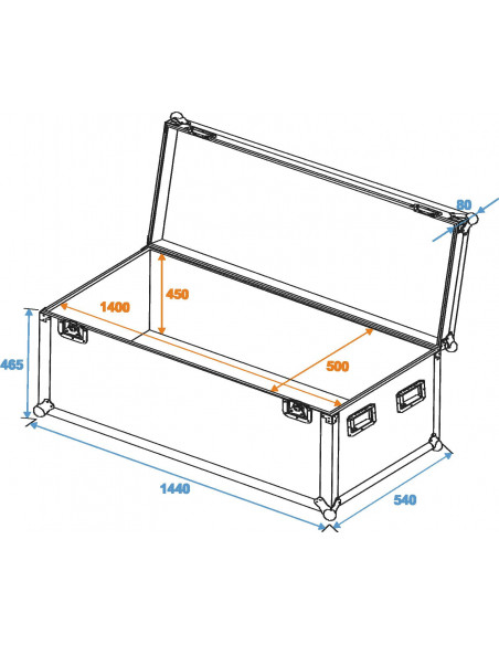 ROADINGER Universal Case Pro 140x50x50cm