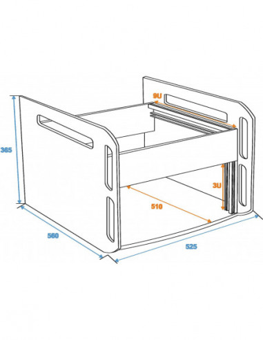 ROADINGER Rack unit 3U + 9U