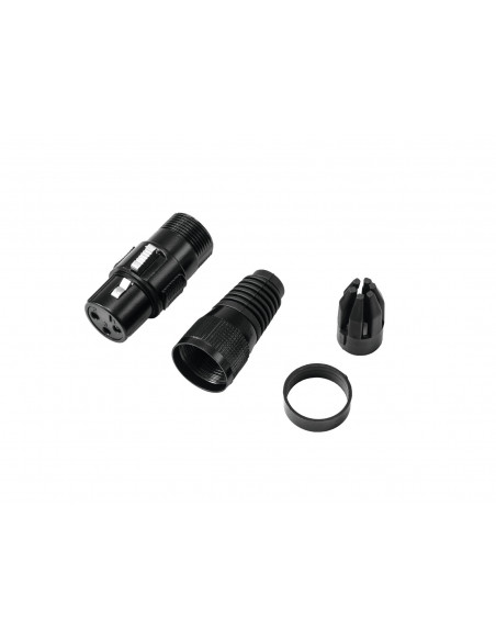 OMNITRONIC XLR socket 3pin black housing 10x
