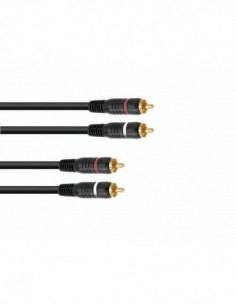 OMNITRONIC RCA cable 2x2 0.9m