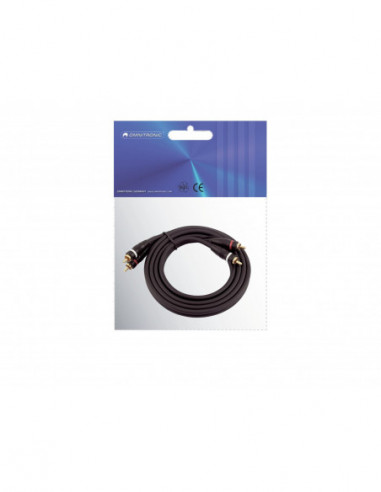 OMNITRONIC RCA cable 2x2 ground 1.5m