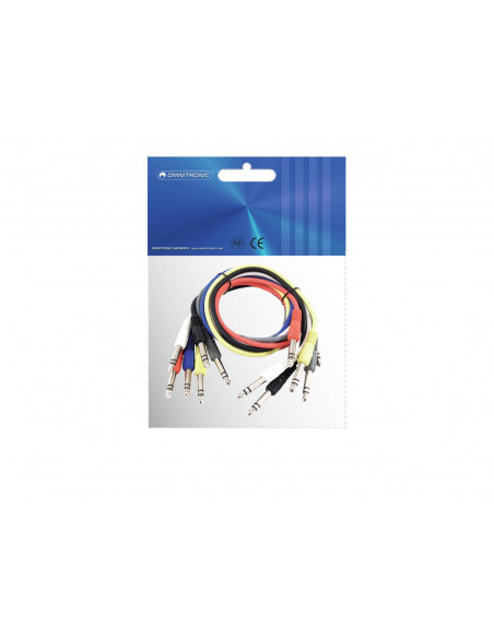 OMNITRONIC Jack cable 6.3 Patchcord stereo 6x0.9m
