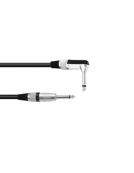 OMNITRONIC Jack cable 6.3 mono 1x 90° 5m bk
