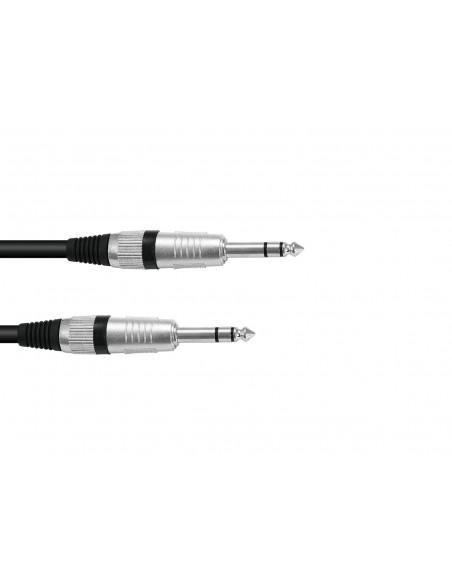 OMNITRONIC Jack cable 6.3 stereo 1m bk ROAD
