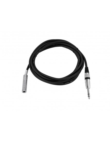 OMNITRONIC Jack extension 6.3 stereo 6m bk