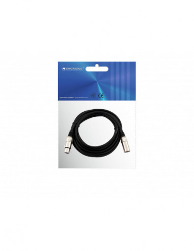 OMNITRONIC XLR cable 3pin 0.5m bk