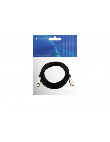 OMNITRONIC XLR cable 3pin 0.5m bk